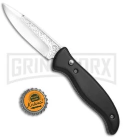 Zlatoust Ebony Wood Russian Automatic Knife (3.5" Mirror) -Kershaw Store Zlatoust Russian Ebony Wood Mirror BP 19461 jr bottlecap large