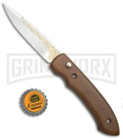 Zlatoust Walnut Wood Russian Automatic Knife (3.5" Mirror) -Kershaw Store Zlatoust Russian Walnut Wood Mirror BP 19462 jr bottlecap large