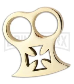 American Made Knuckles 2-Finger Polished Brass Maltese-Two Knuckle Weight