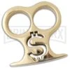 American Made Knuckles 2-Finger Polished Brass Pay Up-Two $ Knuckle Weight -Kershaw Store american knuckles pay up two large