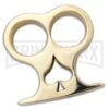 American Made Knuckles 2-Finger Polished Brass Spade-Two Knuckle Weight