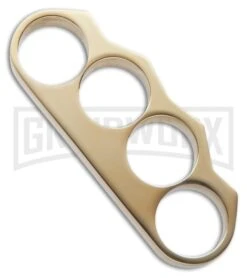 American Made Knuckles Polished Monarch 4 Finger Brass Knuckle Weight