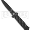 Frank B. Italian Stealth Black Automatic Knife - Black Plain 1 Frank B. Italian Stealth Black Automatic Knife - Black Plain -Kershaw Store b stealth black black cm large