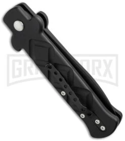 Frank B. Italian Stealth Black Automatic Knife - Black Plain 5 Frank B. Italian Stealth Black Automatic Knife - Black Plain -Kershaw Store b stealth black black side cm large