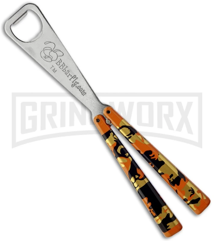 BB Barfly Orange Camo Bottle Opener Butterfly Trainer 3 BB Barfly Orange Camo Bottle Opener Butterfly Trainer