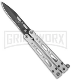 Bear OPS Small Bear Song IV Balisong Butterfly Knife - Black Plain