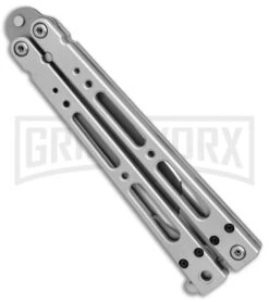 Bear OPS Bear Song IV Silver Tanto Butterfly Knife - Bead Blast Plain 7 Bear OPS Bear Song IV Silver Tanto Butterfly Knife - Bead Blast Plain -Kershaw Store bear ops bear song tanto bb B 410 AP 35027 BHQ 37242 er side large