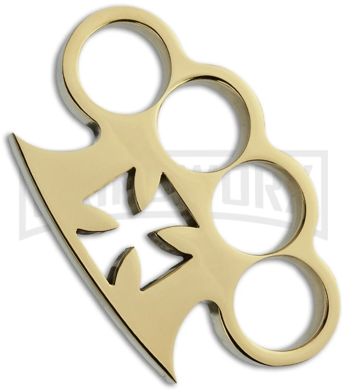 American Made Knuckles Polished Brass Maltese Knuckle Weight 4-Finger Design 3 American Made Knuckles Polished Brass Maltese Knuckle Weight 4-Finger Design