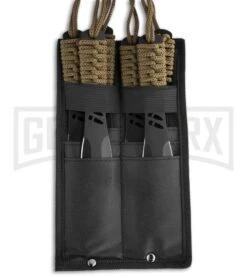 Screaming Eagles 8" Throwing Knife Set Cord Wrapped Brown (Set Of 6) WG1016 -Kershaw Store bladeplay hawkops throwing brown cord 6set wg1016 sheath large