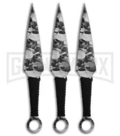 Biohazard Hero's Edge Skull Zombie Throwing Knife Set (Set Of 3) A8011-3SK