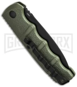 Boker Kalashnikov Dagger OD Green Automatic Knife - Black Plain -Kershaw Store boker kalashnikov 01kals bhq1 side cm large