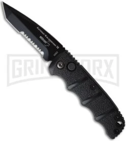 Boker Mini Kalashnikov Black Automatic Knife - Tanto Black Serr