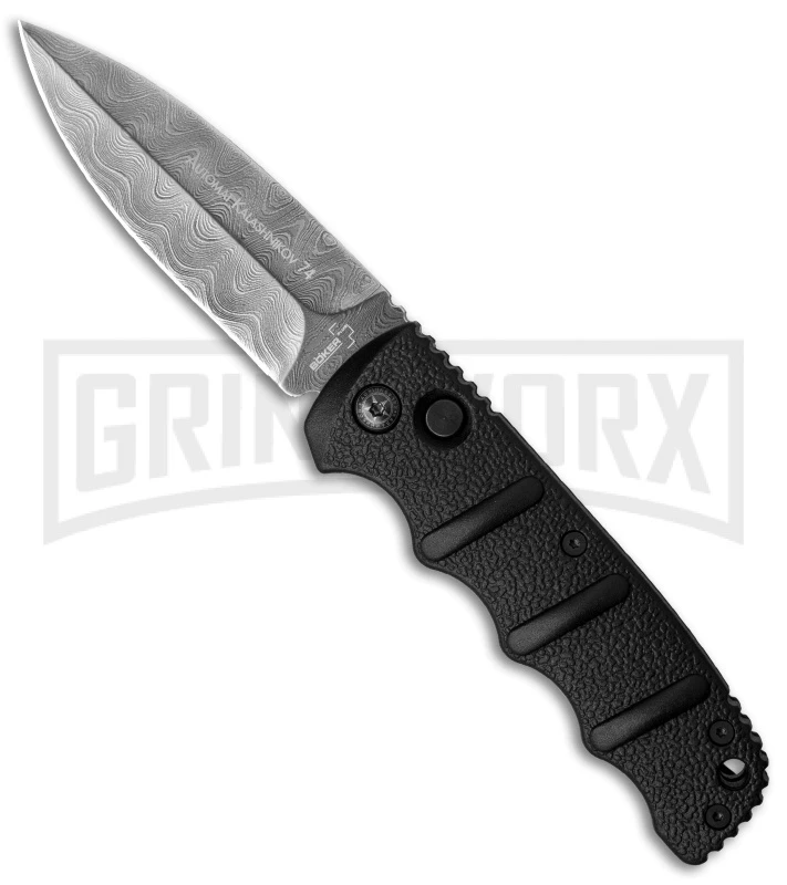 Boker Automatic Kalashnikov Black Automatic Knife Ltd Edition - Dagger Damascus 3 Boker Automatic Kalashnikov Black Automatic Knife Ltd Edition - Dagger Damascus
