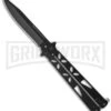 TIGER Quantum Black Balisong Butterfly Knife - Black Plain 1 TIGER Quantum Black Balisong Butterfly Knife - Black Plain -Kershaw Store bp black wg861 large