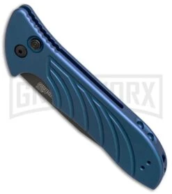 Kershaw Emerson Launch 5 Blue Automatic Knife - Black Plain 7 Kershaw Emerson Launch 5 Blue Automatic Knife - Black Plain -Kershaw Store kershaw emerson launch 5 blue ker7600blublk BHQ 37457 er spine large