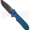 Kershaw Emerson Launch 5 Blue Automatic Knife - Black Plain -Kershaw Store kershaw emerson launch 5 blue ker7600blublk BHQ 37457 jr large