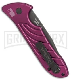 Kershaw Emerson Launch 5 Purple Automatic Knife - Black Plain 7 Kershaw Emerson Launch 5 Purple Automatic Knife - Black Plain -Kershaw Store kershaw emerson launch 5 purple black 7600 PURBLK BHQ 49650 er side large