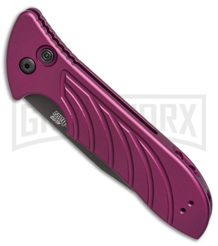 Kershaw Emerson Launch 5 Purple Automatic Knife - Black Plain 4 Kershaw Emerson Launch 5 Purple Automatic Knife - Black Plain - Image 2