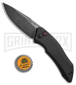 Kershaw Launch 1 Black Aluminum Automatic Knife - Blackwash Plain 14 Kershaw Launch 1 Black Aluminum Automatic Knife - Blackwash Plain -Kershaw Store kershaw launch 1 blackwash 7100BW BHQ 27374 jr bottlecap large
