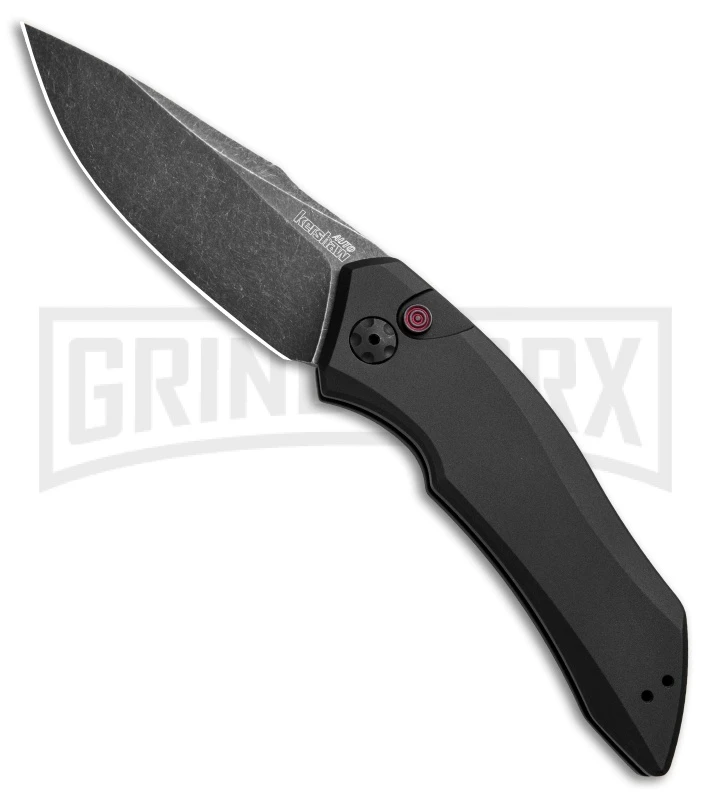 Kershaw Launch 1 Black Aluminum Automatic Knife - Blackwash Plain 3 Kershaw Launch 1 Black Aluminum Automatic Knife - Blackwash Plain