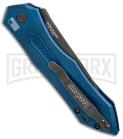 Kershaw Launch 6 Blue Automatic Knife - Black Plain -Kershaw Store kershaw launch 6 blue 7800BLUBLK BHQ 37862 er side large