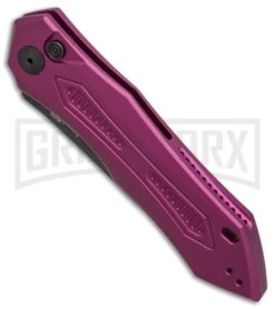Kershaw Launch 6 Purple Automatic Knife - Black Plain -Kershaw Store kershaw launch 6 purple ker7800purblk BHQ 37458 er spine large