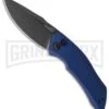 Kershaw Launch 1 Blue Aluminum Automatic Knife - Blackwash Plain -Kershaw Store kershaw launch auto 1 blackwash blue cm large
