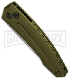 Kershaw Launch 2 OD Green Aluminum Automatic Knife - Stonewash Plain -Kershaw Store kershaw launch auto 2 sw 7200swol cm bhq 32693 jr spine 1 large