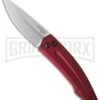 Kershaw Launch 2 Red Aluminum Automatic Knife - Stonewash Plain -Kershaw Store kershaw launch auto 2 sw red cm large