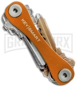 KeySmart Orange Aluminum Compact Key Holder Keychain
