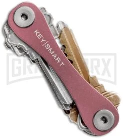 KeySmart Pink Aluminum Compact Key Holder Keychain