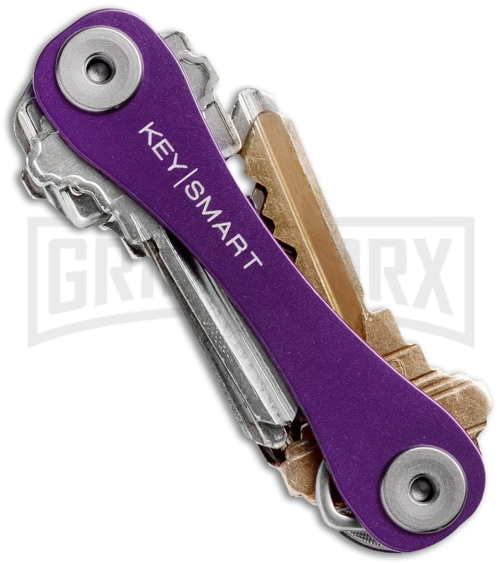 KeySmart Purple Aluminum Compact Key Holder Keychain 3 KeySmart Purple Aluminum Compact Key Holder Keychain