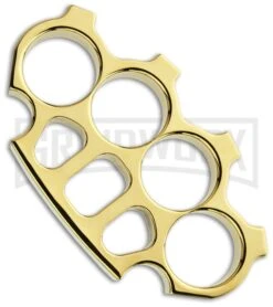 Woody Knuckles Tango Polished Solid Brass Four Finger Weight
