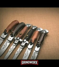 9" Medteh Dark Wood Russian Stiletto Automatic Knife - Satin Plain -Kershaw Store meditex stiletto leverlock variety dl large