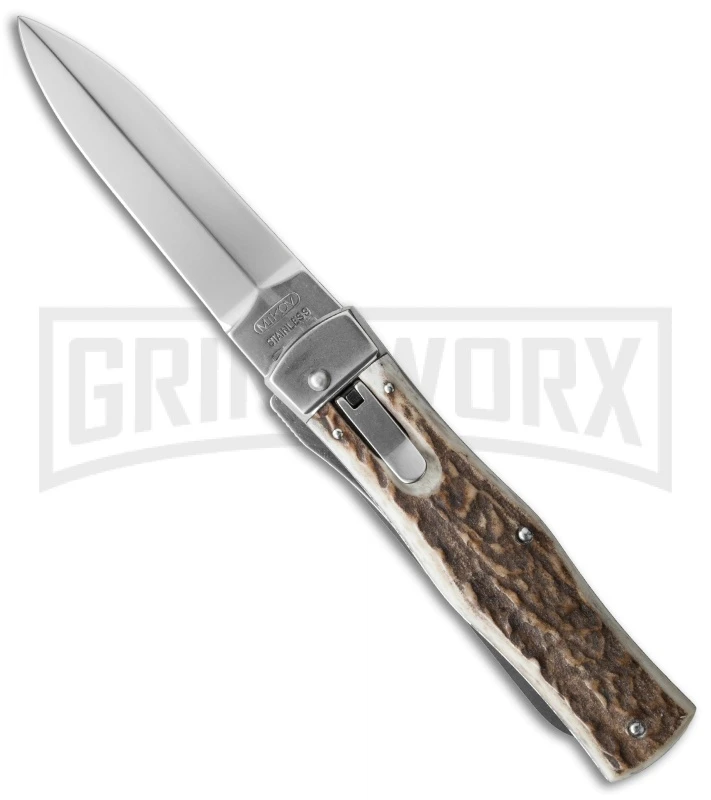 Mikov 241 Predator Stag Horn Automatic Leverlock Knife W/ Saw 4 Mikov 241 Predator Stag Horn Automatic Leverlock Knife W/ Saw - Image 2