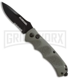 Schrade Extreme Survival OD Green Automatic Knife - Black Serr