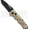 Schrade Mini Extreme Survival Tan Automatic Knife - Tanto Black Plain -Kershaw Store schrade extreme survival tanto tan sc60mbrt large
