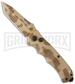 Schrade Extreme Survival SC60DT Desert Camo Automatic Knife - Tanto Plain