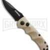 Schrade Mini Extreme Survival Tan Automatic Knife - Black Plain -Kershaw Store schrade sc60mbr 2 large
