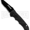 Schrade Extreme Mini Survival Automatic Knife - Tanto Black Serr -Kershaw Store schrade sc60mbts large