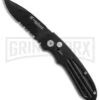 Smith & Wesson Extreme Ops SW50BS Black Automatic Knife - Black Serr -Kershaw Store smithwesson extreme ops dp black serr BHQ 1776 er large