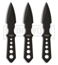 United Cutlery Lightning Bolt Throwing Knives Set Of 3 W/ Harness (Black)