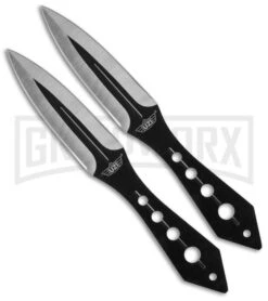 UZI TZP Black Dagger Throwing Knives - Set Of 2