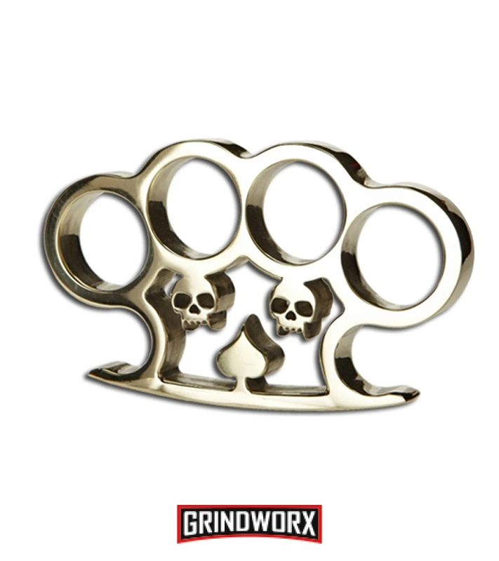 American Made Knuckles Polished Brass Wicked Knuckle Weight 4 American Made Knuckles Polished Brass Wicked Knuckle Weight - Image 2