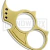 Woody Knuckles Baby-Cuda Brushed Brass Two Finger Knuckles -Kershaw Store woody knuckles baby cuda brushed large