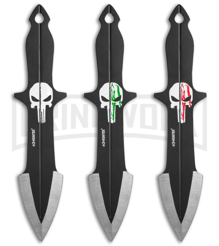 Master Cutlery Z-Hunter Evil Skull Throwing Knives - Set Of 3 3 Master Cutlery Z-Hunter Evil Skull Throwing Knives - Set Of 3