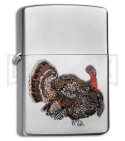 Zippo Lighter Wild Turkey - Satin Chrome