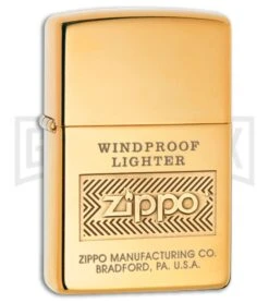 Zippo Lighter 28145 High Polish Brass