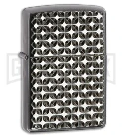 Zippo Lighter Armor Engine Turn Star Case High Polish Chrome 28186