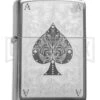 Zippo Lighter Ace Filigree - Black Ice